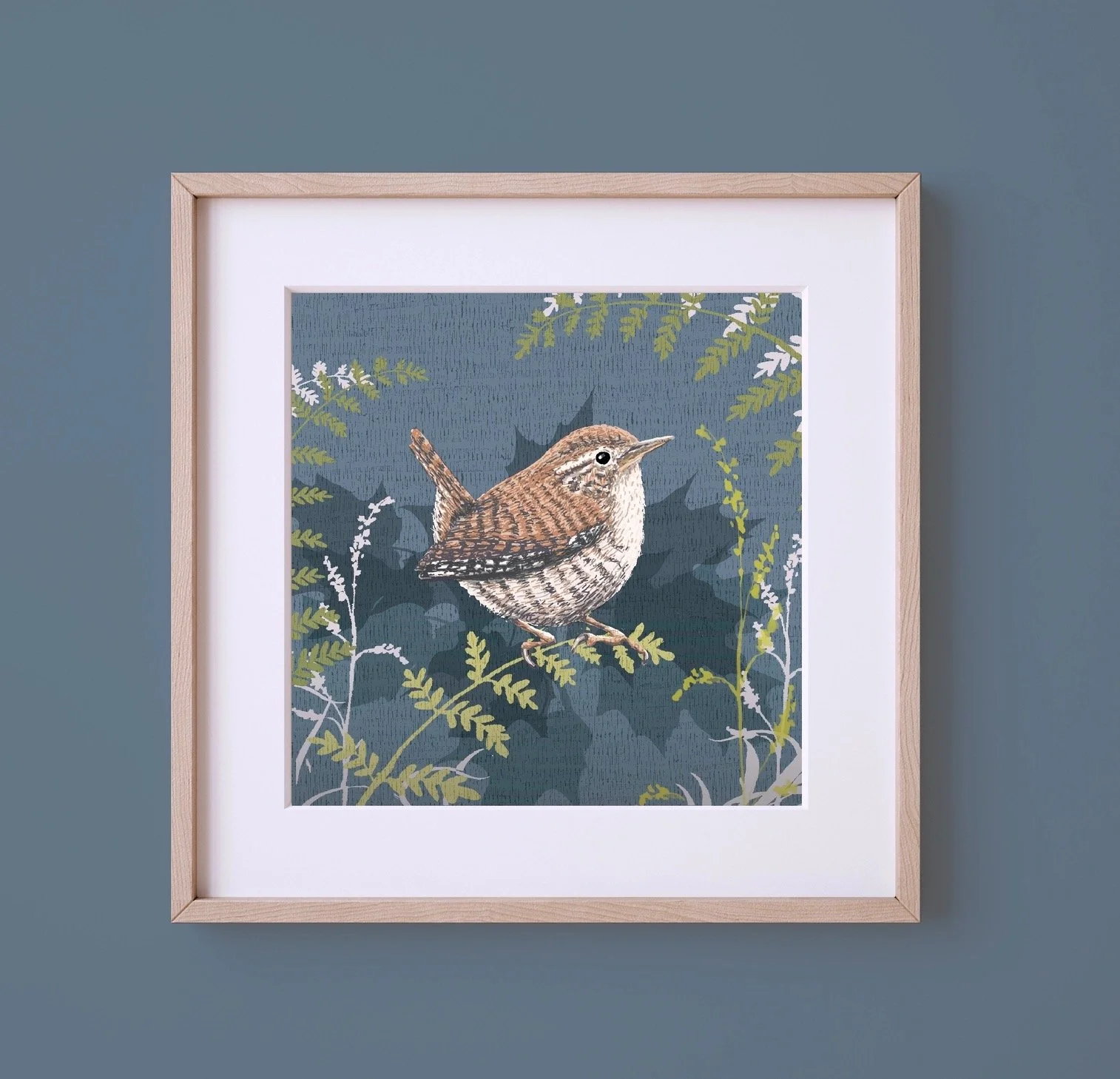 Print - Navy Wren by Helen Briggs