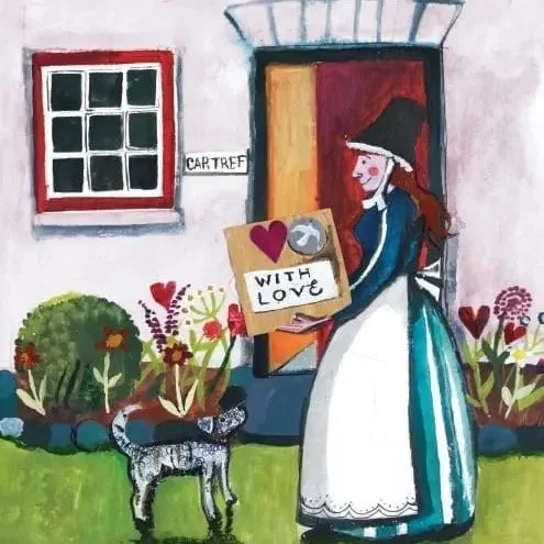 Art card - With Love Welsh Lady by Lizzie Spikes