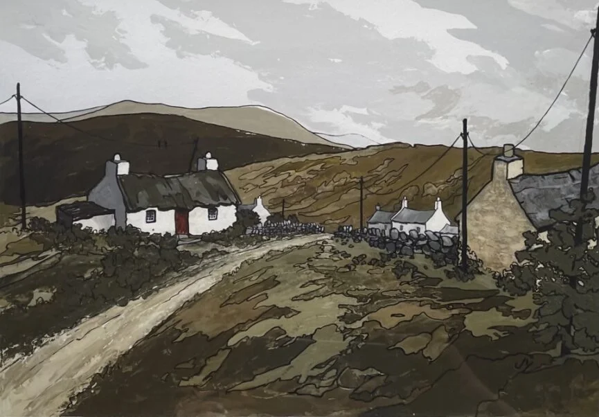 Print - Distant Snow by Joy Saunders