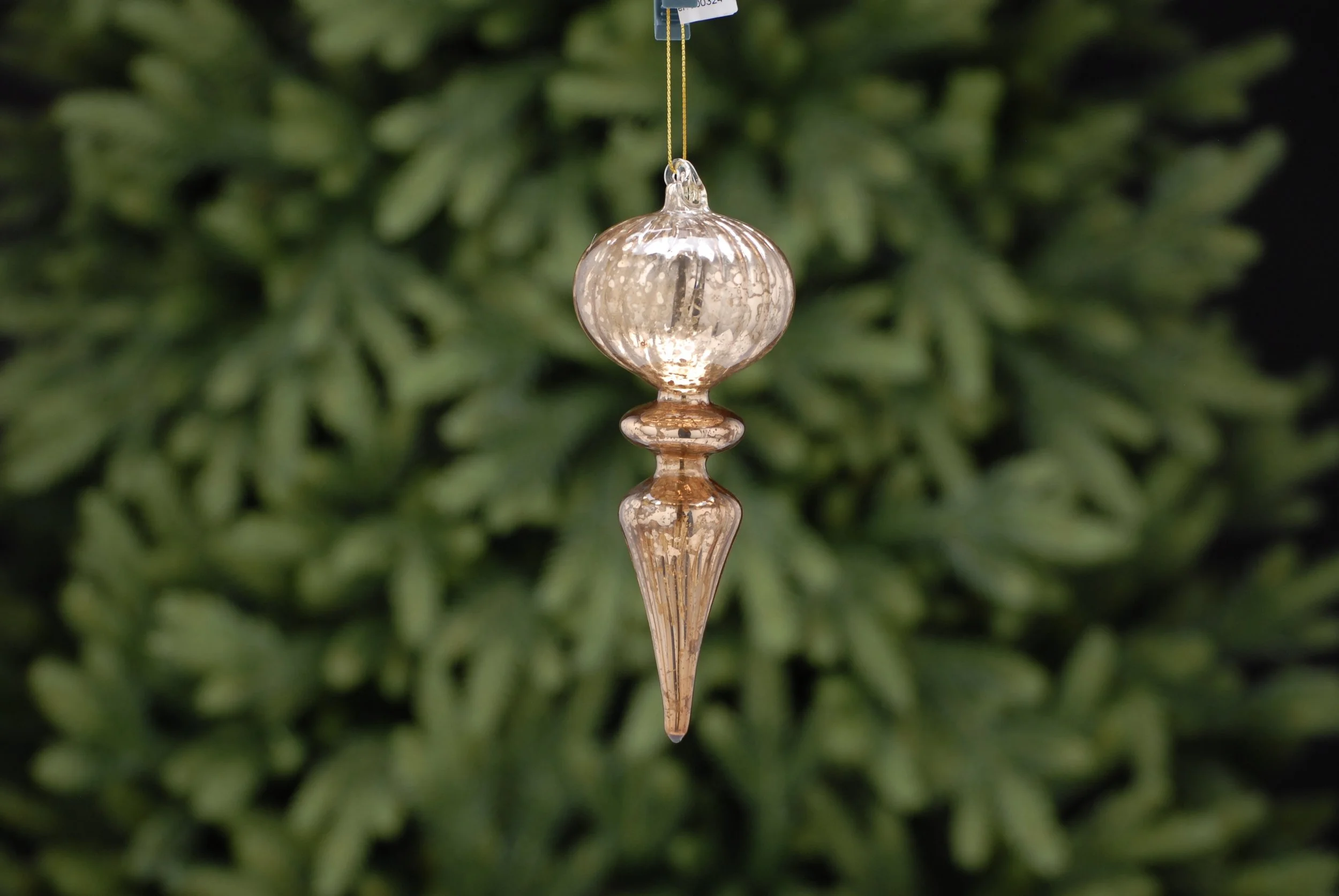 Bauble - Antique gold glass finial shape