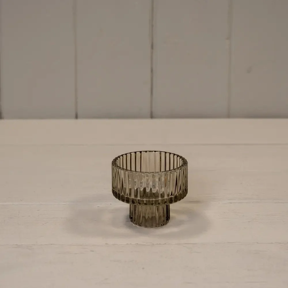 Candle Holder - Smokey brown
