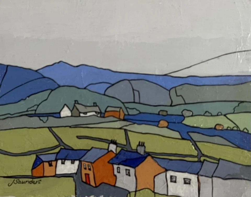 Painting - Brecon Blues by Joy Saunders