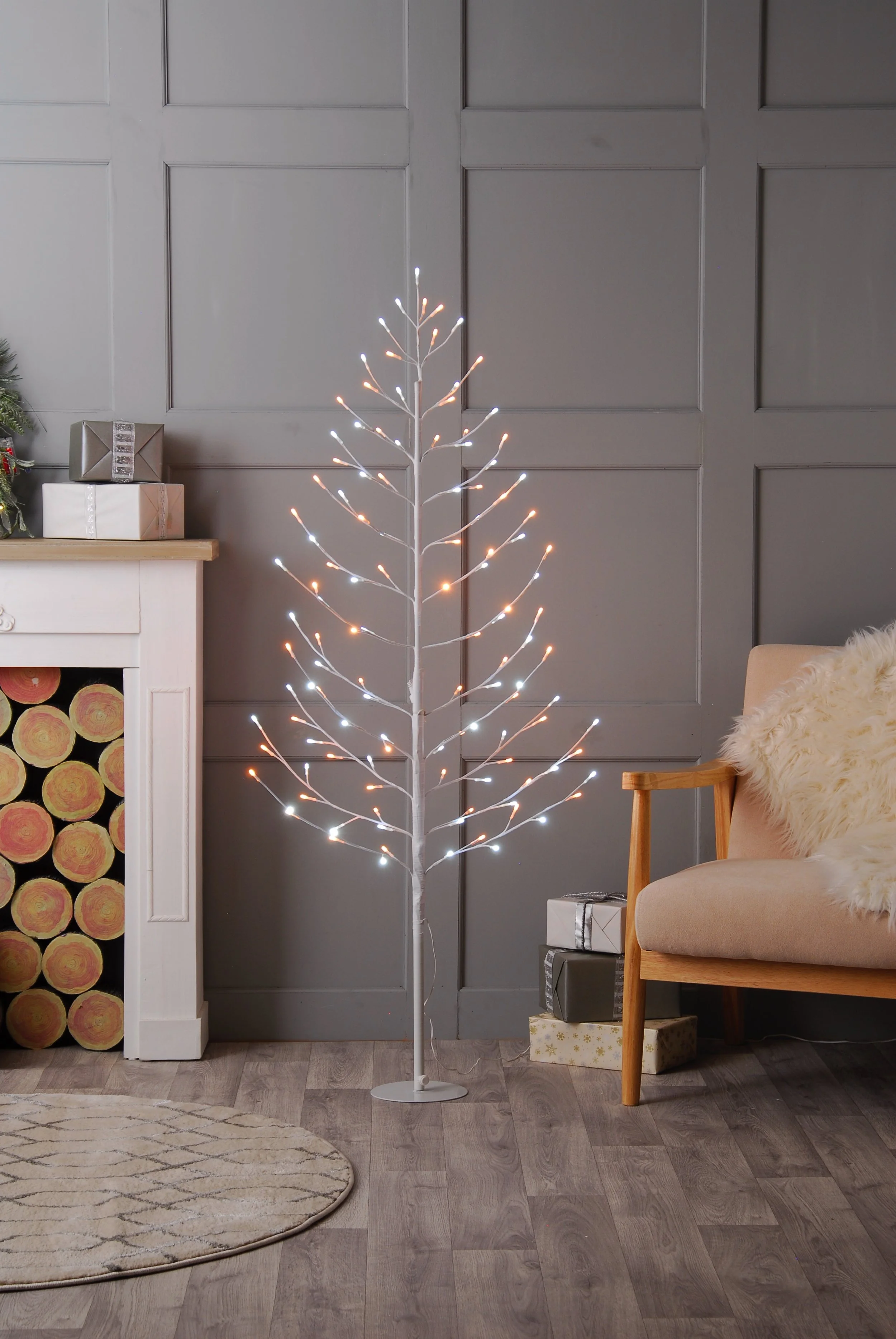 Tree - White with warm white lights