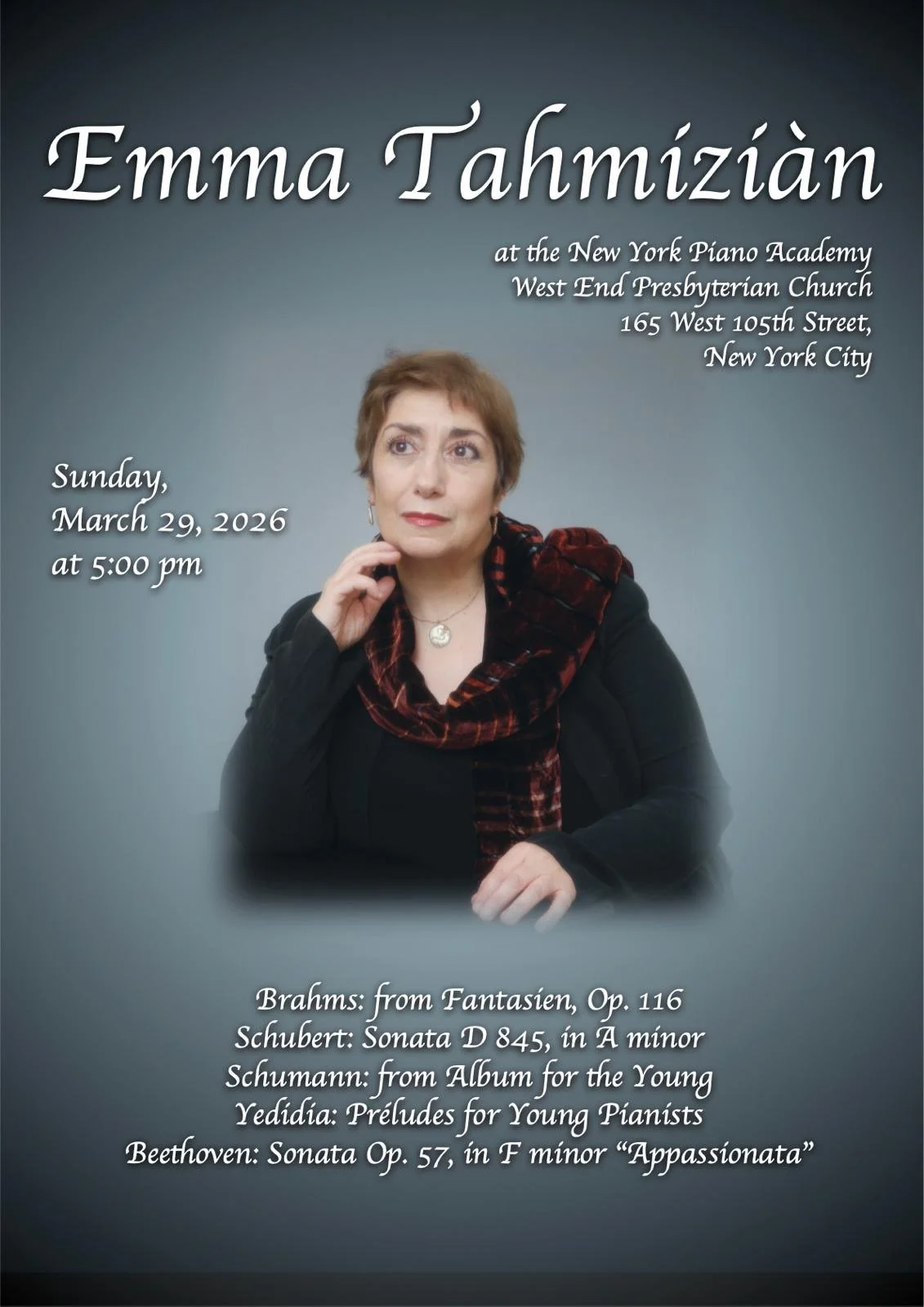 Emma Tahmizian - Fourth Piano Recital at NYPA