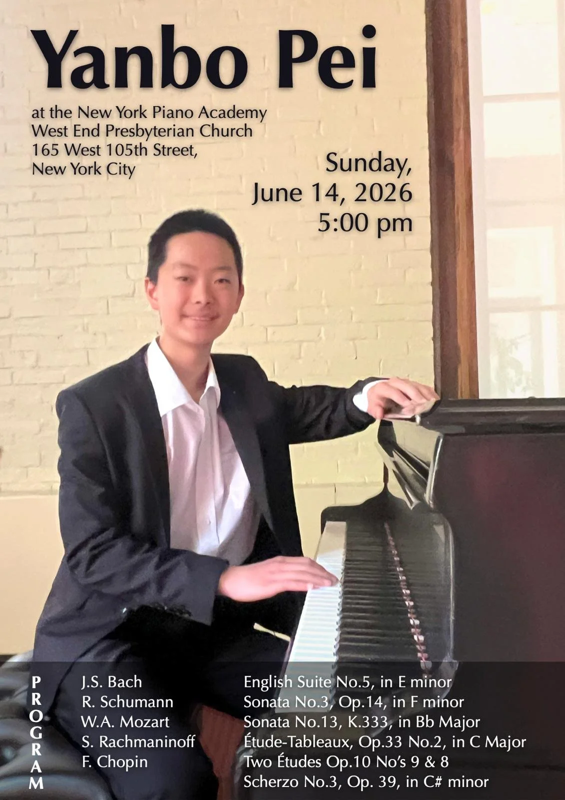 Yanbo Pei - Debut Recital