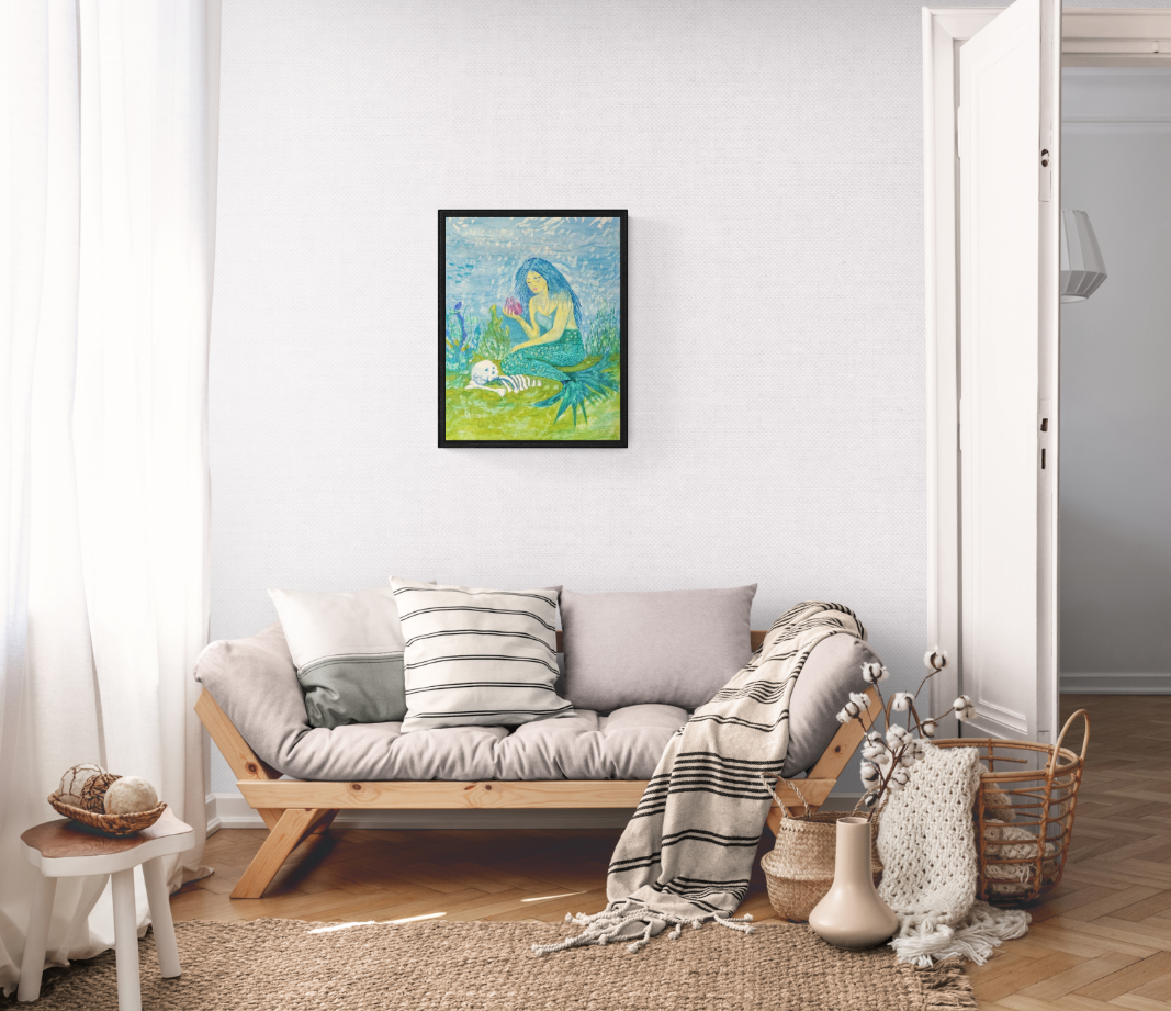 Mermaid No. 2 Canvey Wall Black Frame.png