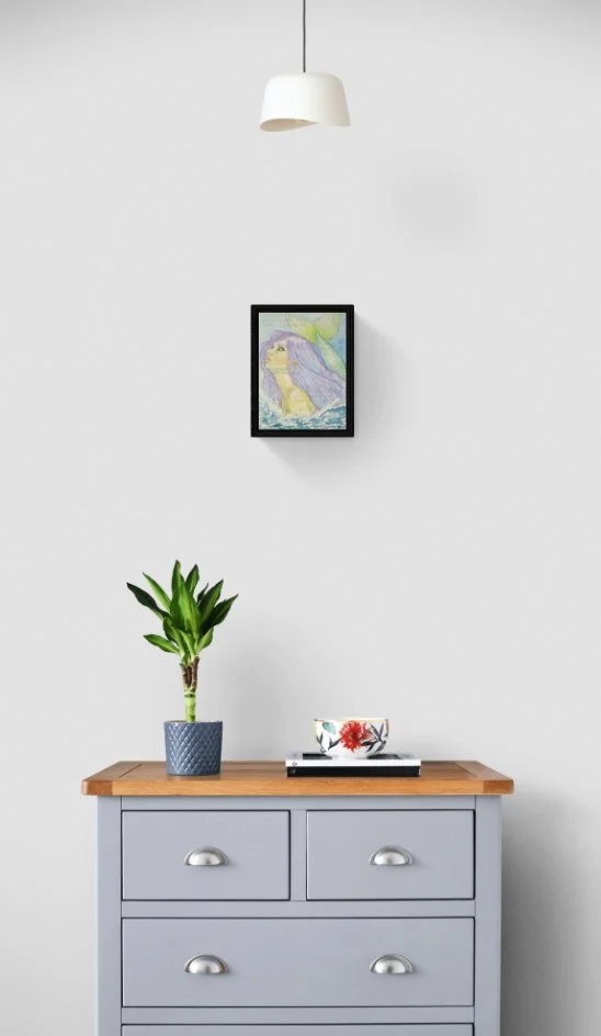 Mermaid No. 1 Canvy Wall Black Frame.jpg