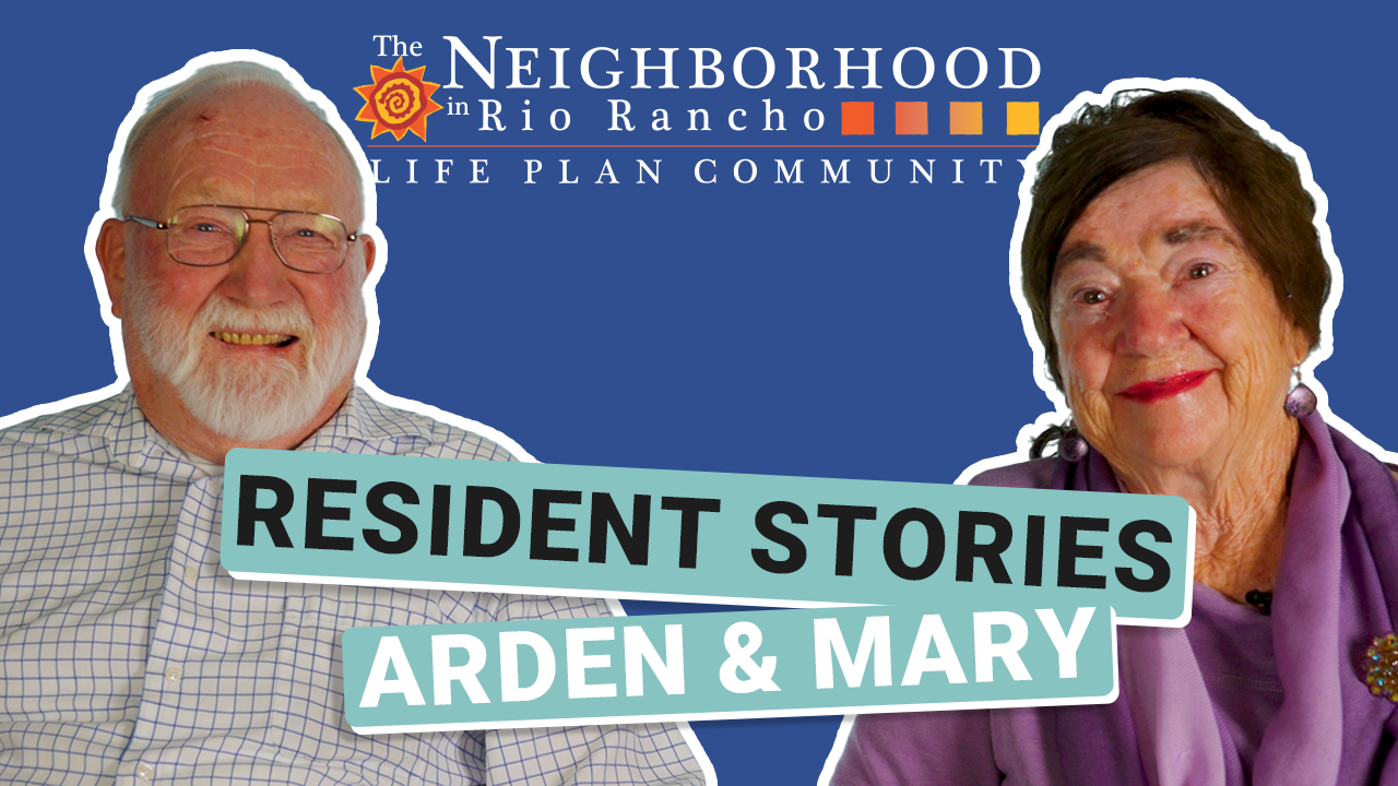 Mary and Arden at the Neighborhood in Rio Rancho Life Plan community!
