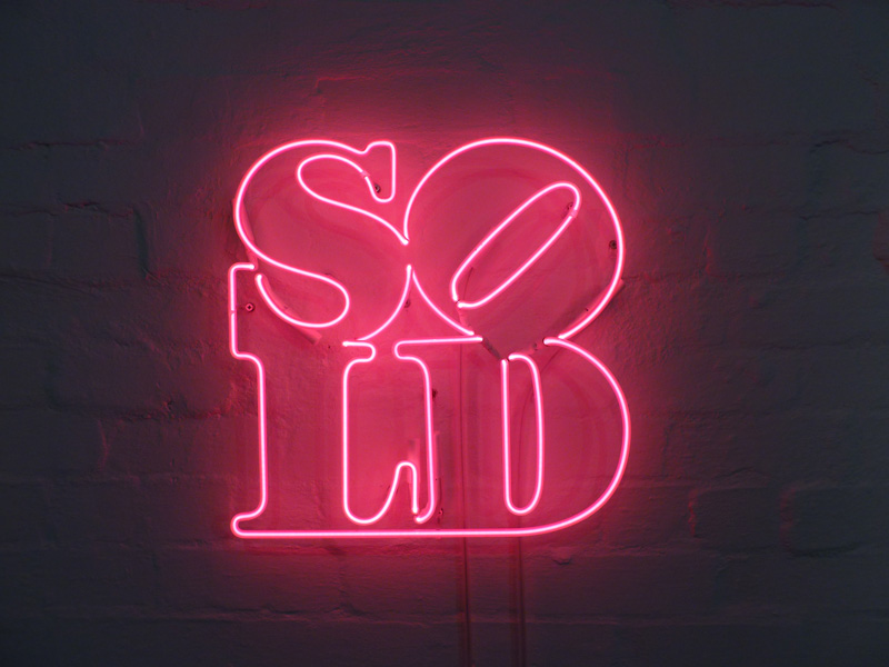  Kristin McIver  Is This Love? , 2010 neon 19 x 19 in (48.3 x 48.3 cm) 