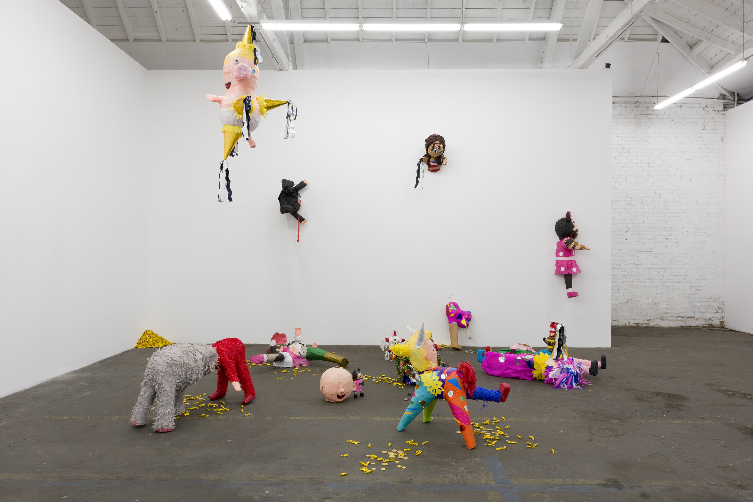  Rubén Ortiz Torres  Through the Wall , 2019 piñatas, full installation dimensions variable 