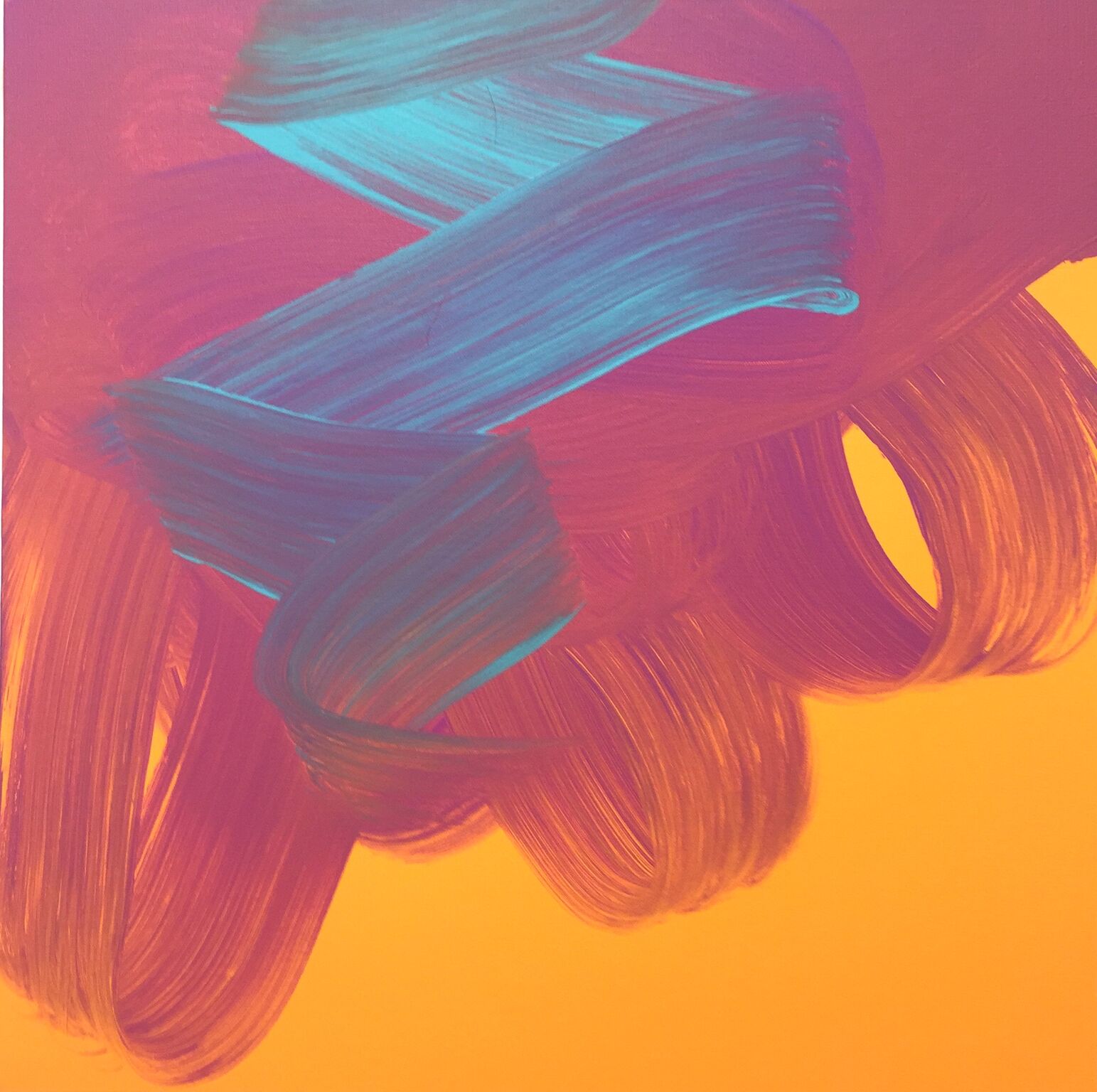  Jane Callister  Mad Sounds , 2017 Baroco-pop acrylic on canvas 24 x 24 in (61 x 61 cm) 