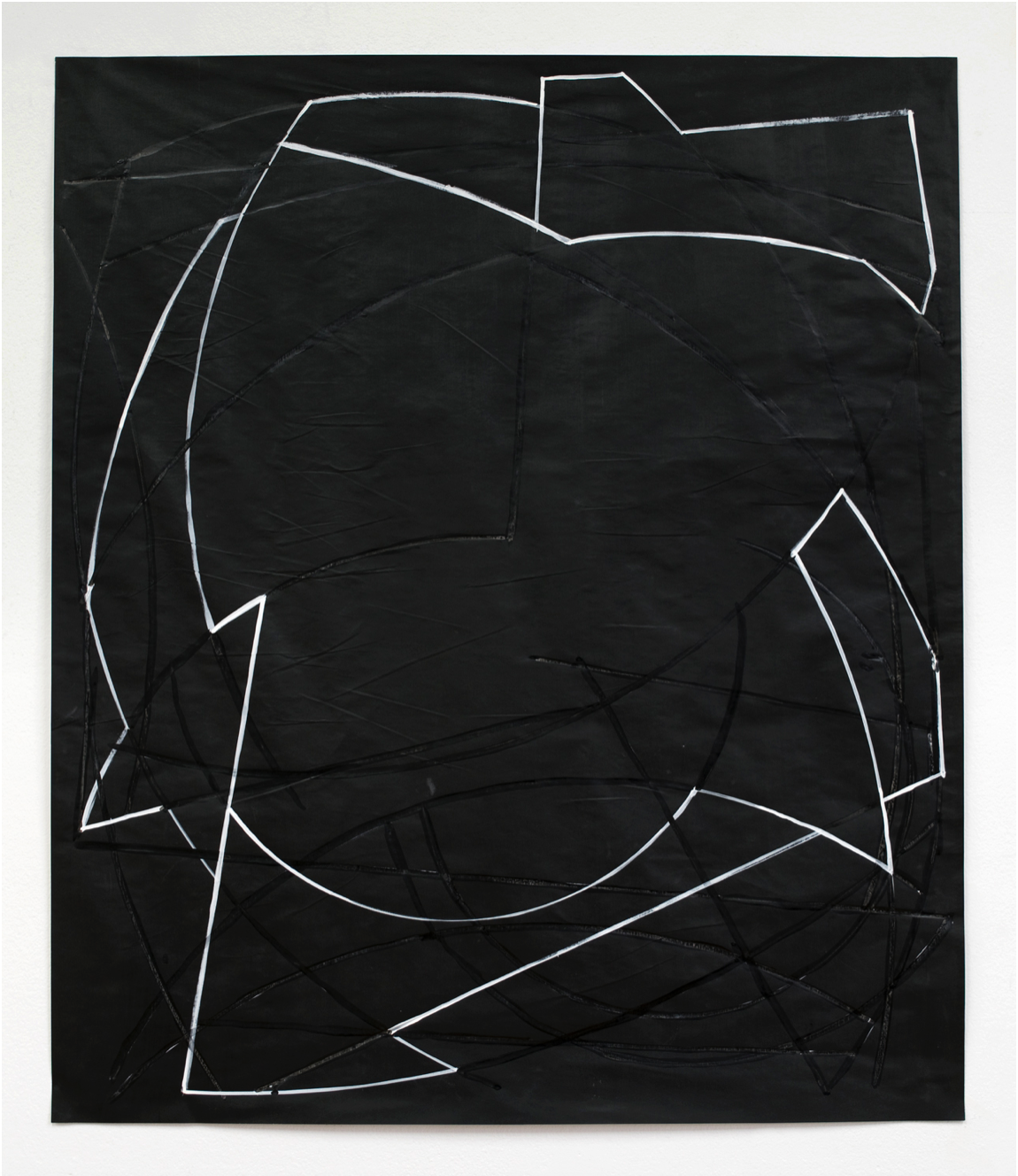  Jen Aitken  Untitled Drawing # 69 , 2018 ink and gesso on vellum 34 x 29 in (86.4 x 73.7 cm) 