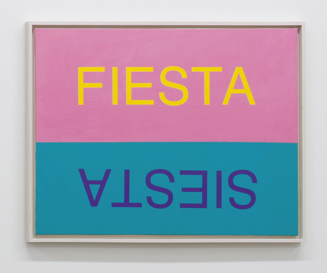  Alejandro Diaz  Fiesta / Siesta , 2018 acrylic on canvas 22 x 28 in (55.9 x 71.1 cm) 
