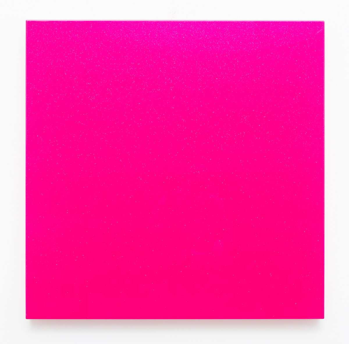 Rubén Ortiz Torres  Barragán Porn , 2017 urethane, candy flake, and chromaluscent paint on aluminum 36 x 36 in (91.4 x 91.4 cm) 