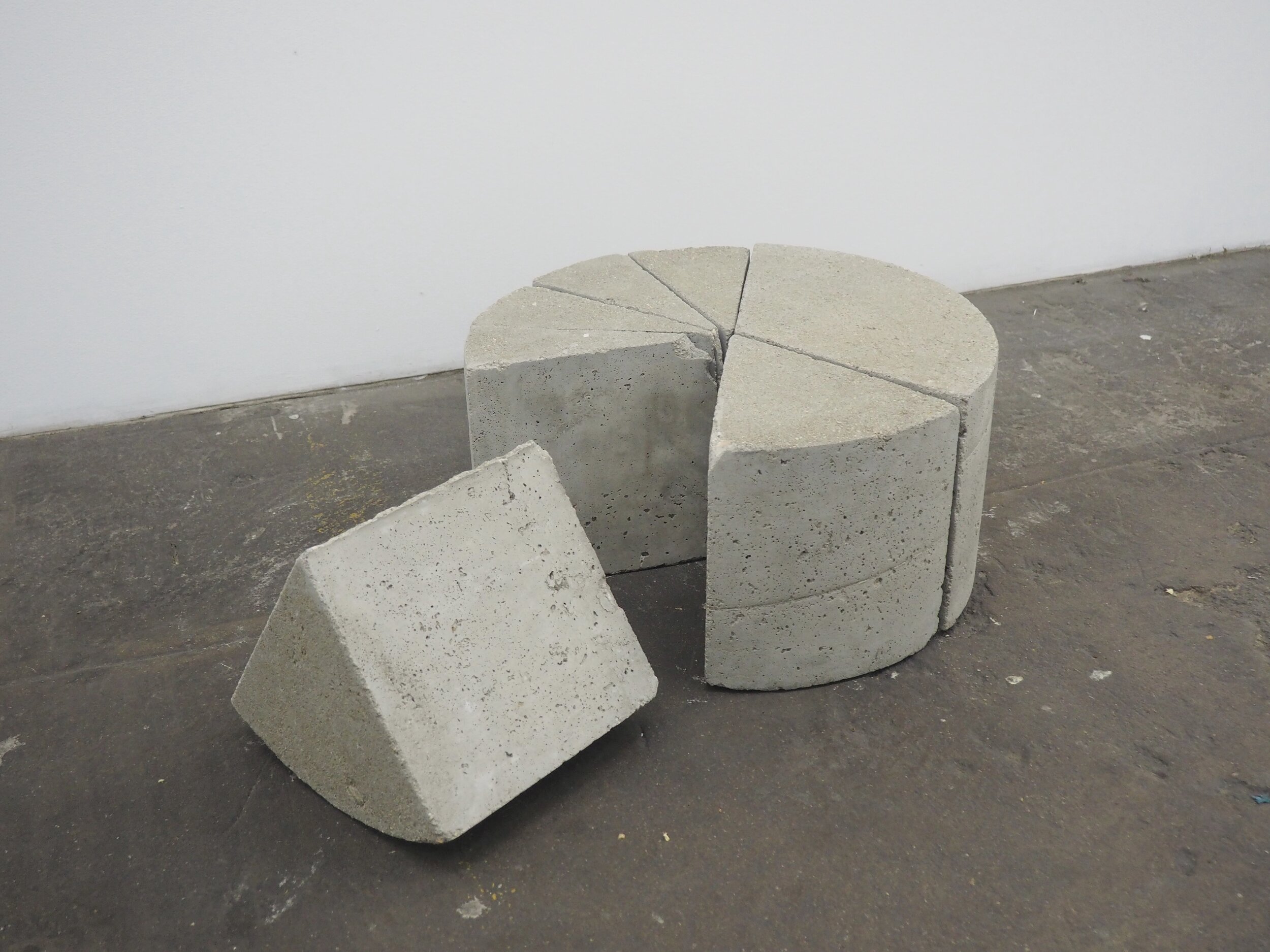  Josh Callaghan  Work Place Injury By Type , 2008  cement 9 x 18 x 18 in (22.9 x 45.7 x 45.7 cm) 