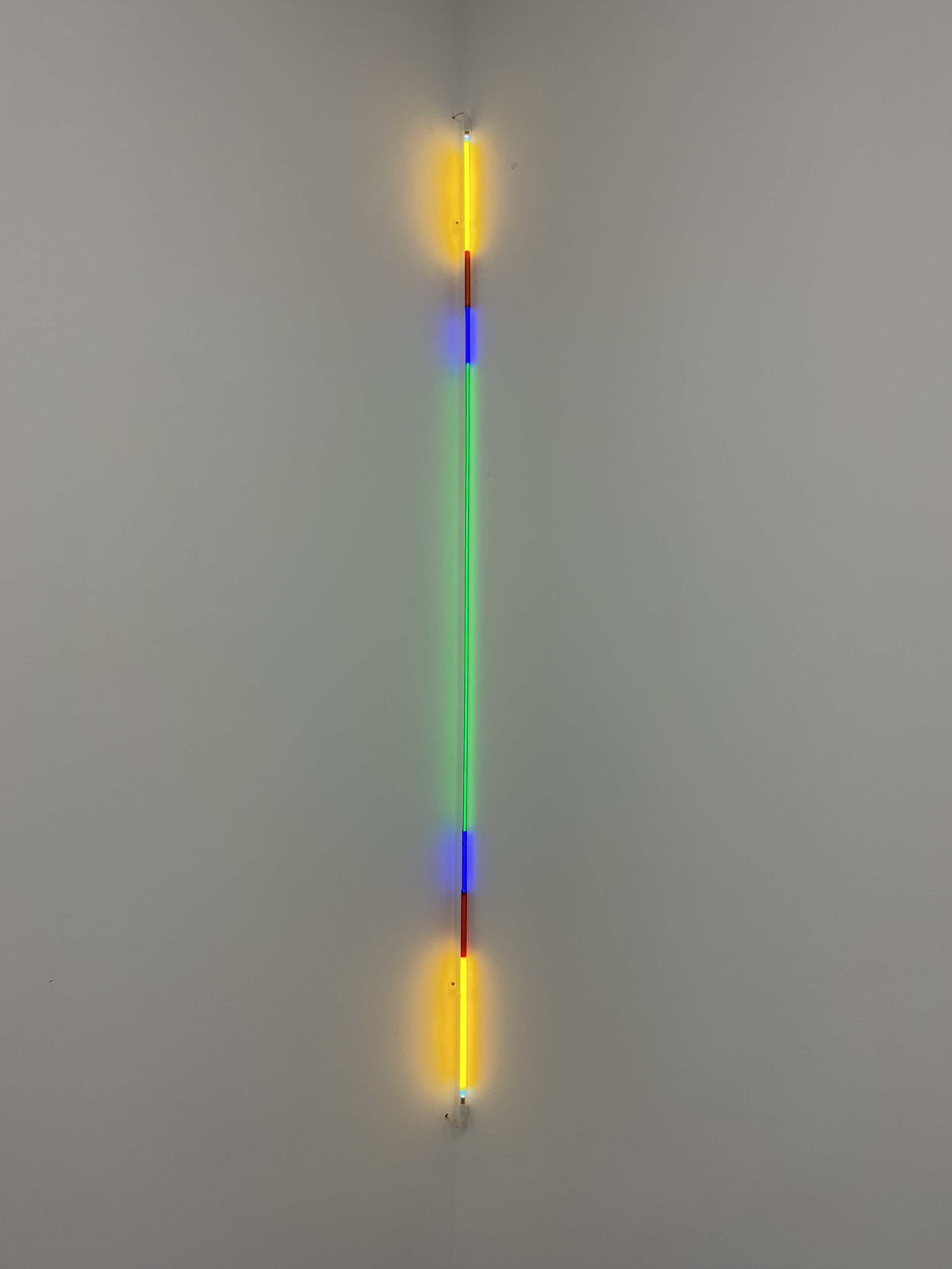  Laddie John Dill  Light Sentence  glass tubing, argon gas, wires, transformer 101 x&nbsp; 3/4 in&nbsp; (256.5 x 1.9 cm) 