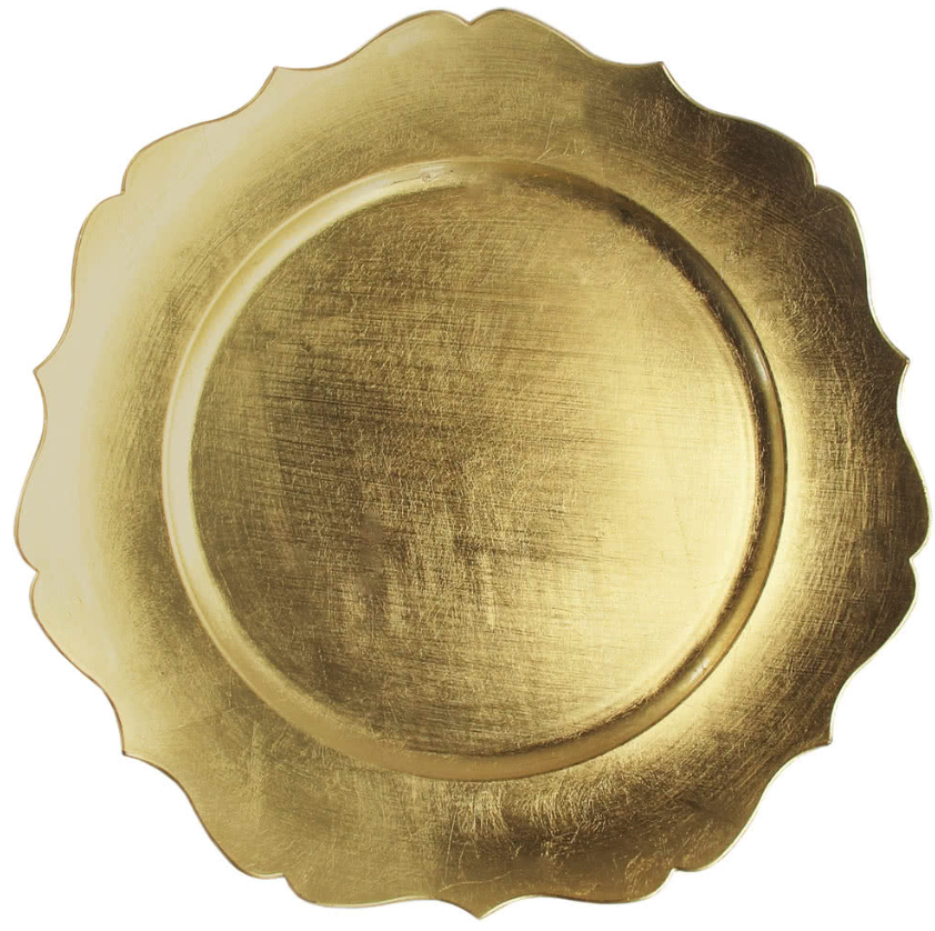Vintage Gold Acrylic Charger