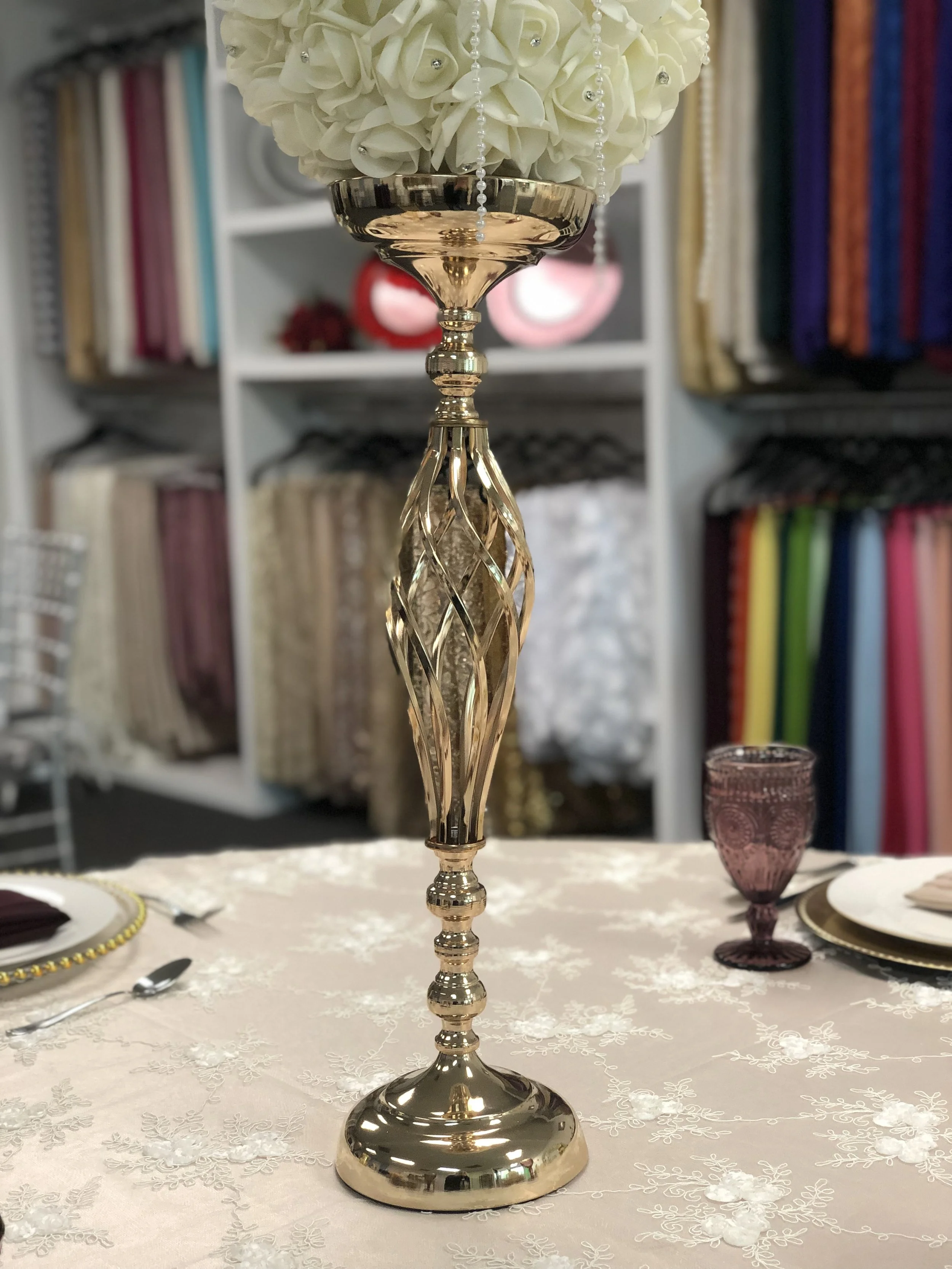 Gold Braided Vase