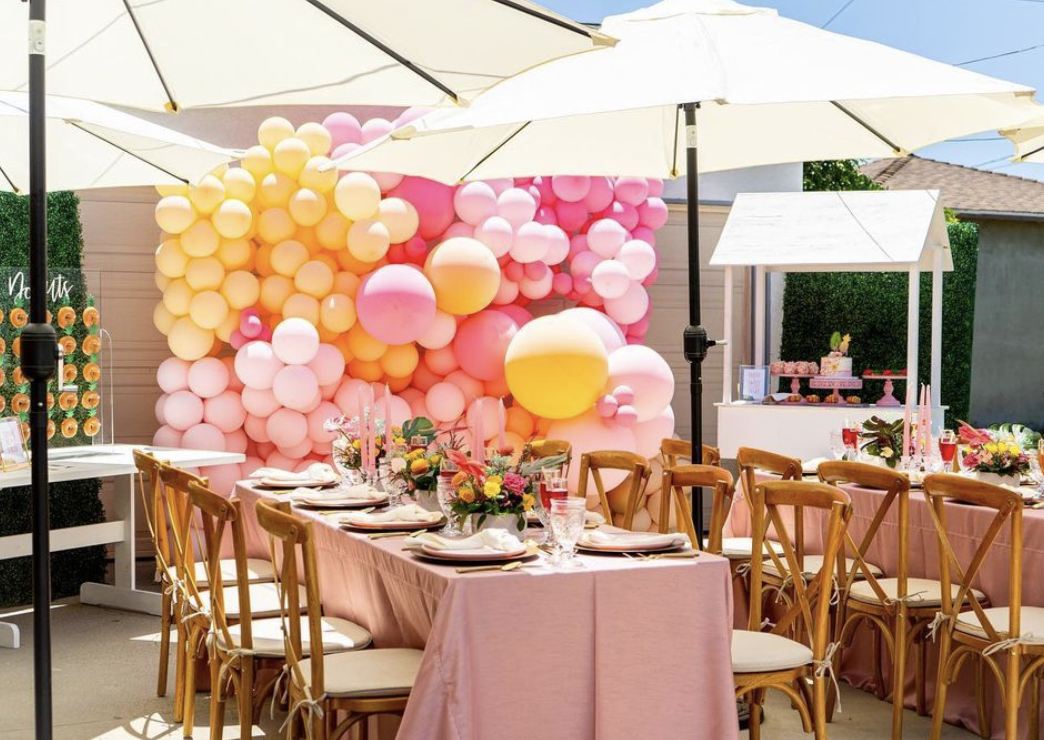 9ft Ivory Umbrella — Glitzy Event Rentals