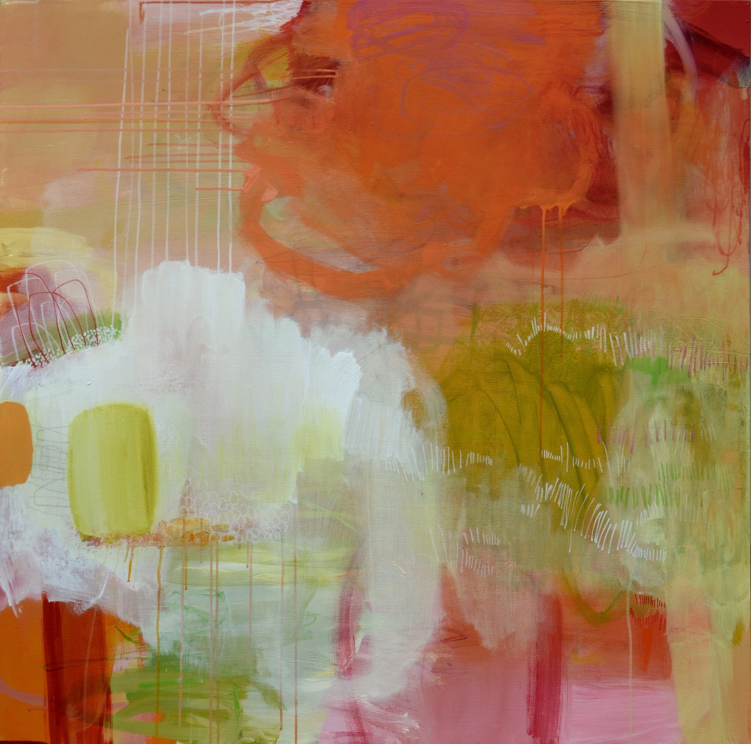 Altered Memory, mixed media on canvas, 48 x 48 inches