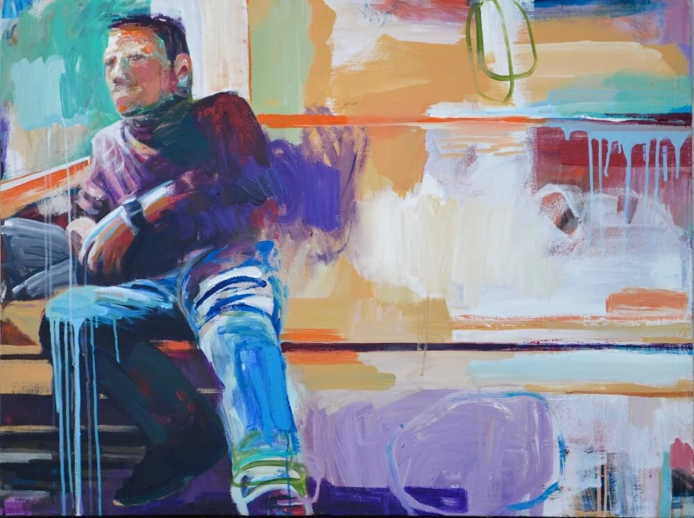 Waiting, Oil on Canvas-48 x 76 inches