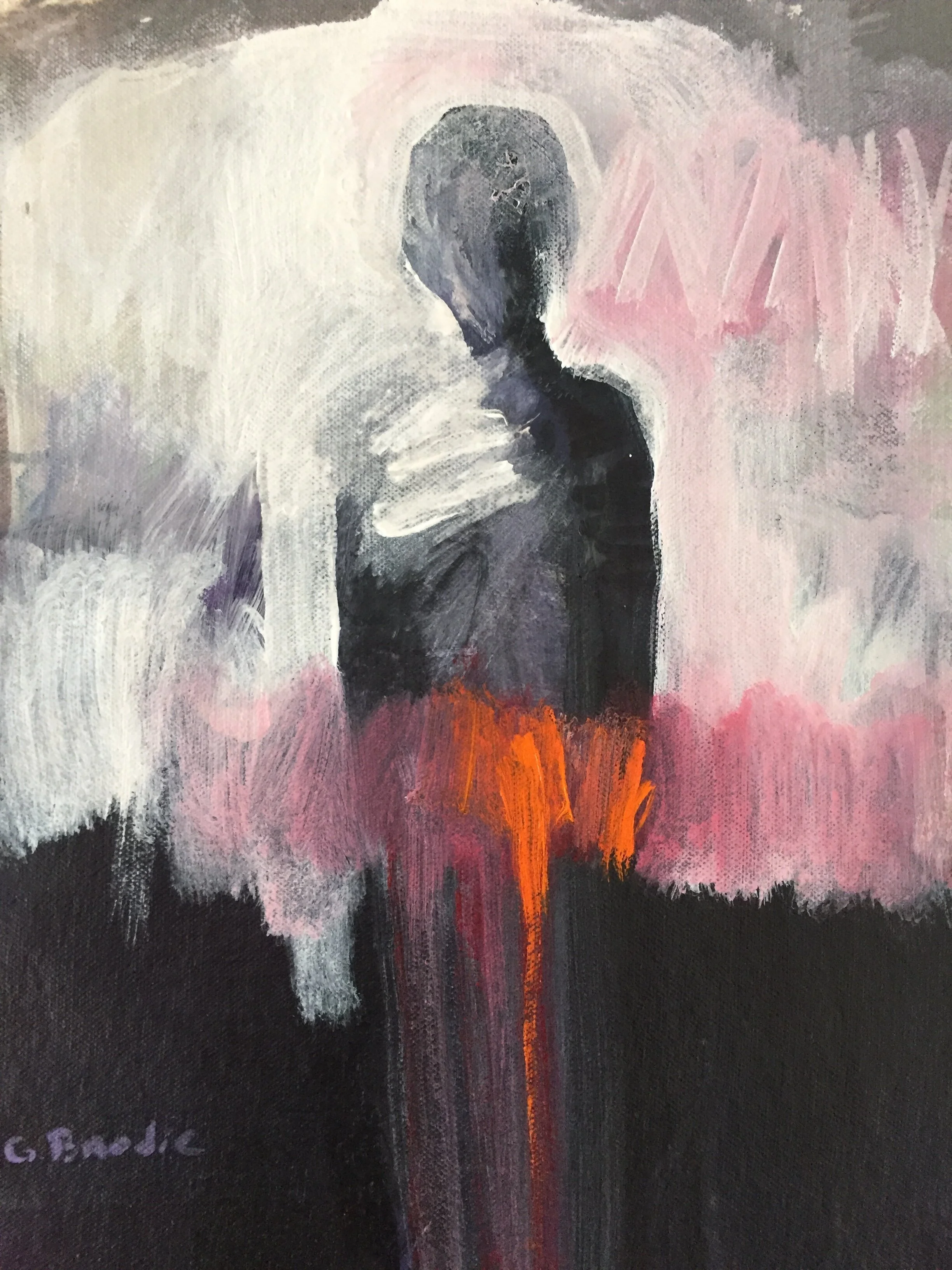 Thinking of You_mixed-media-on-unstretched-canvas_8x10-on-14-x-16-inch-mat SOLD