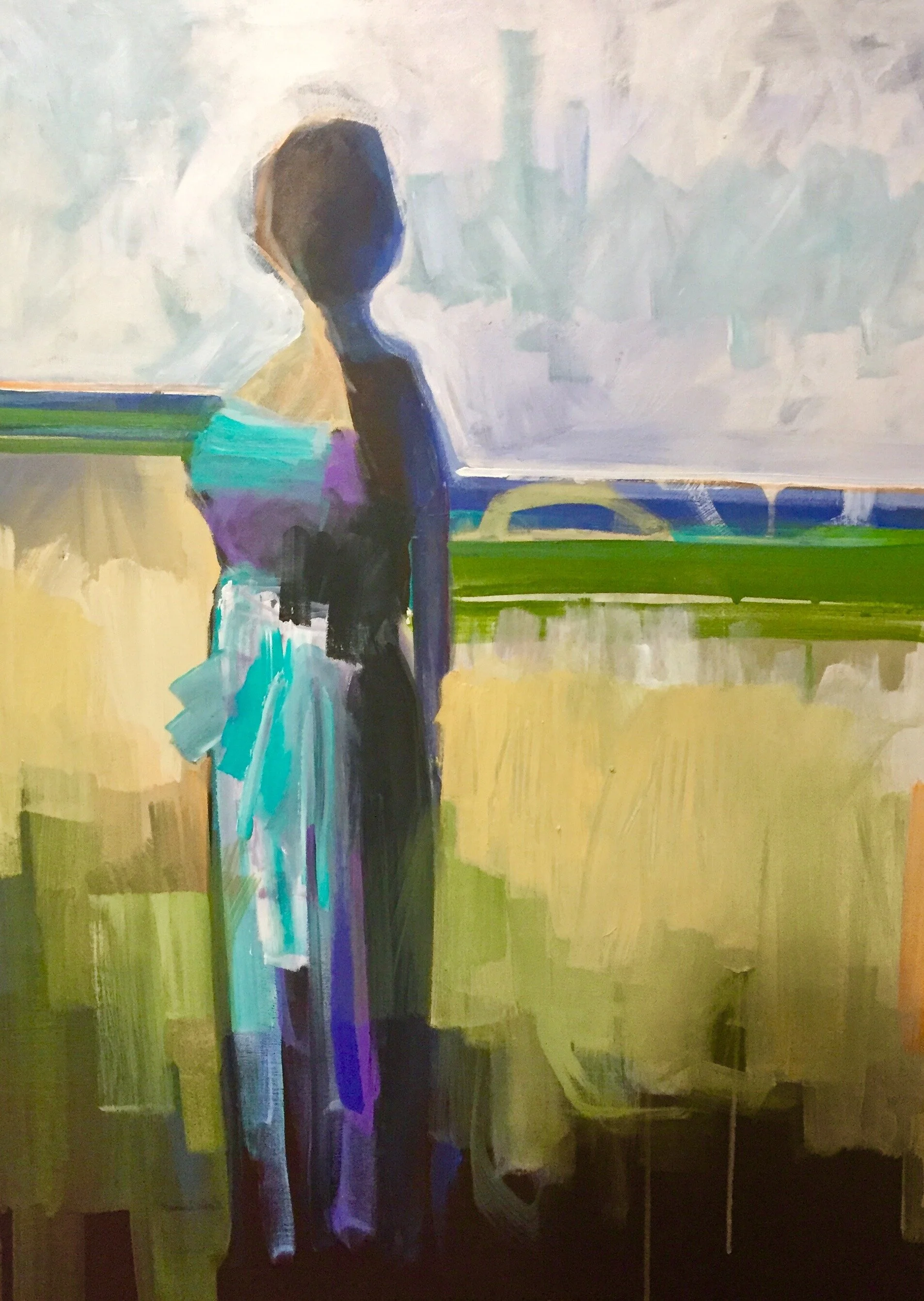 Sea Side_mixed media on canvas_40 x 30 inches inches_ SOLD