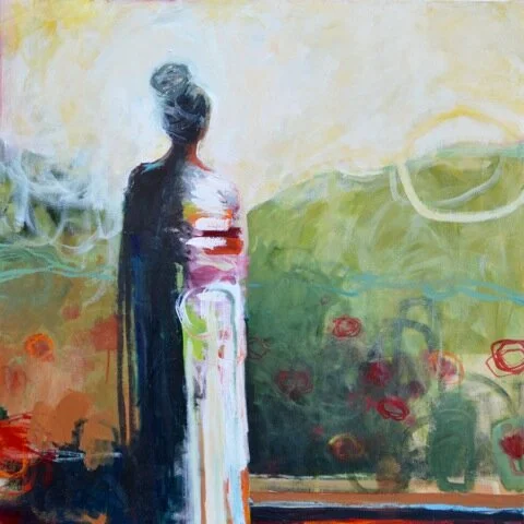 Garden of Solitude_Mixed Media on Canvas_36 x36 inches_ SOLD