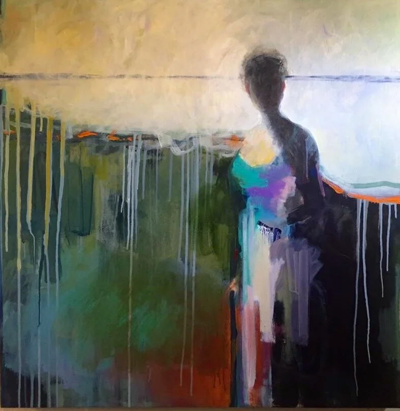 The Surprise Visit__Mixed-Media-on-Canvas_36-x-36-inches_ SOLD
