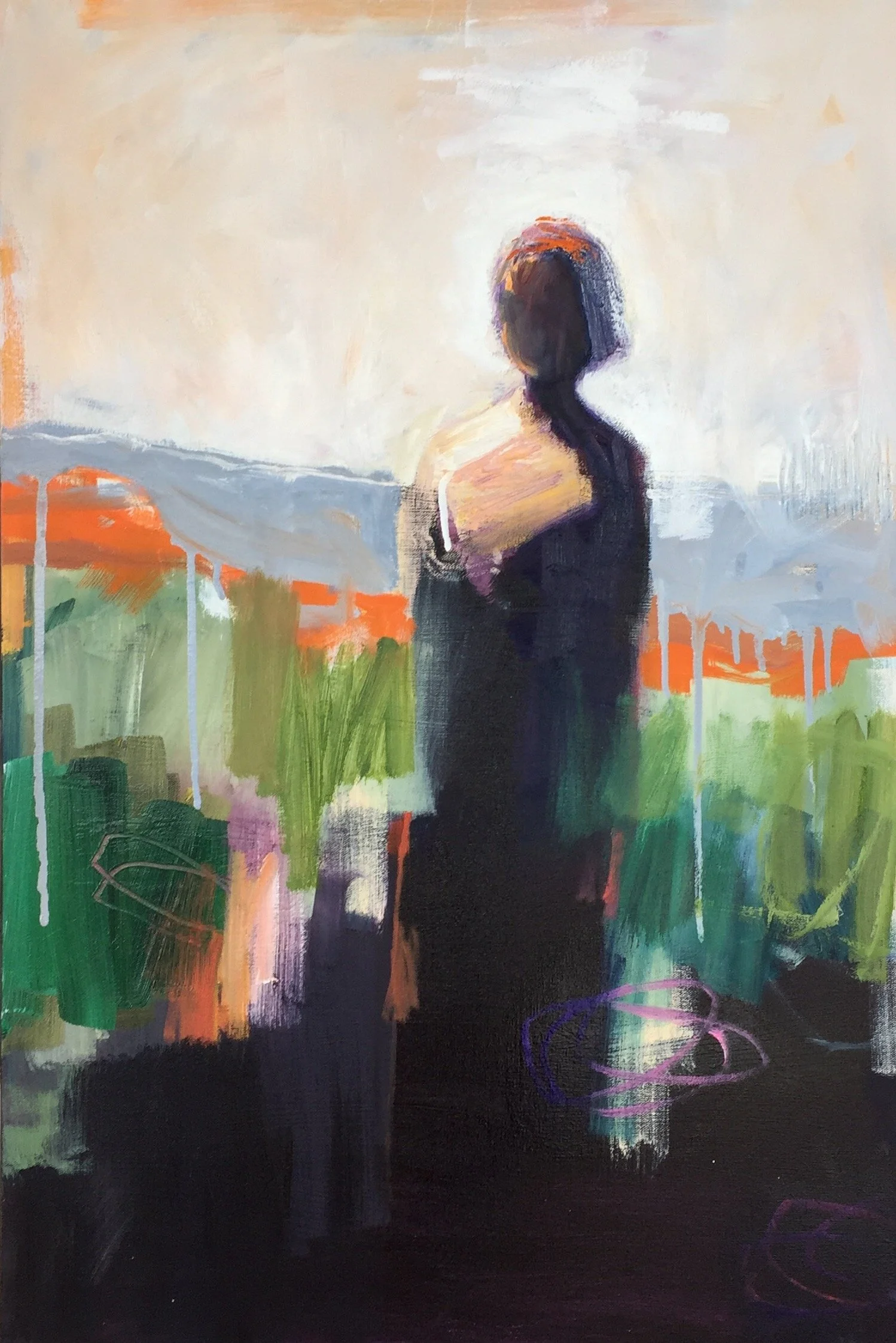 By the Sea_mixed media on canvas_40 x 30 inches inches_