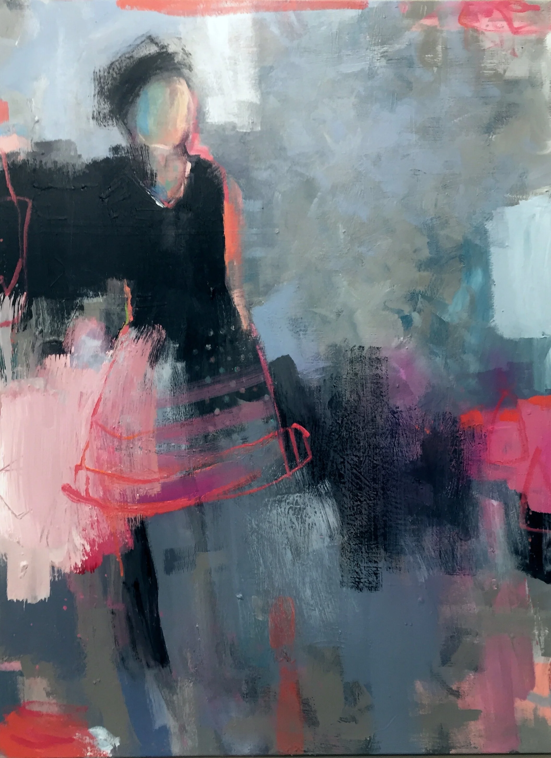 Believing I Still Can, acrylic and spray paint on canvas, 40 x 30 inches_ SOLD