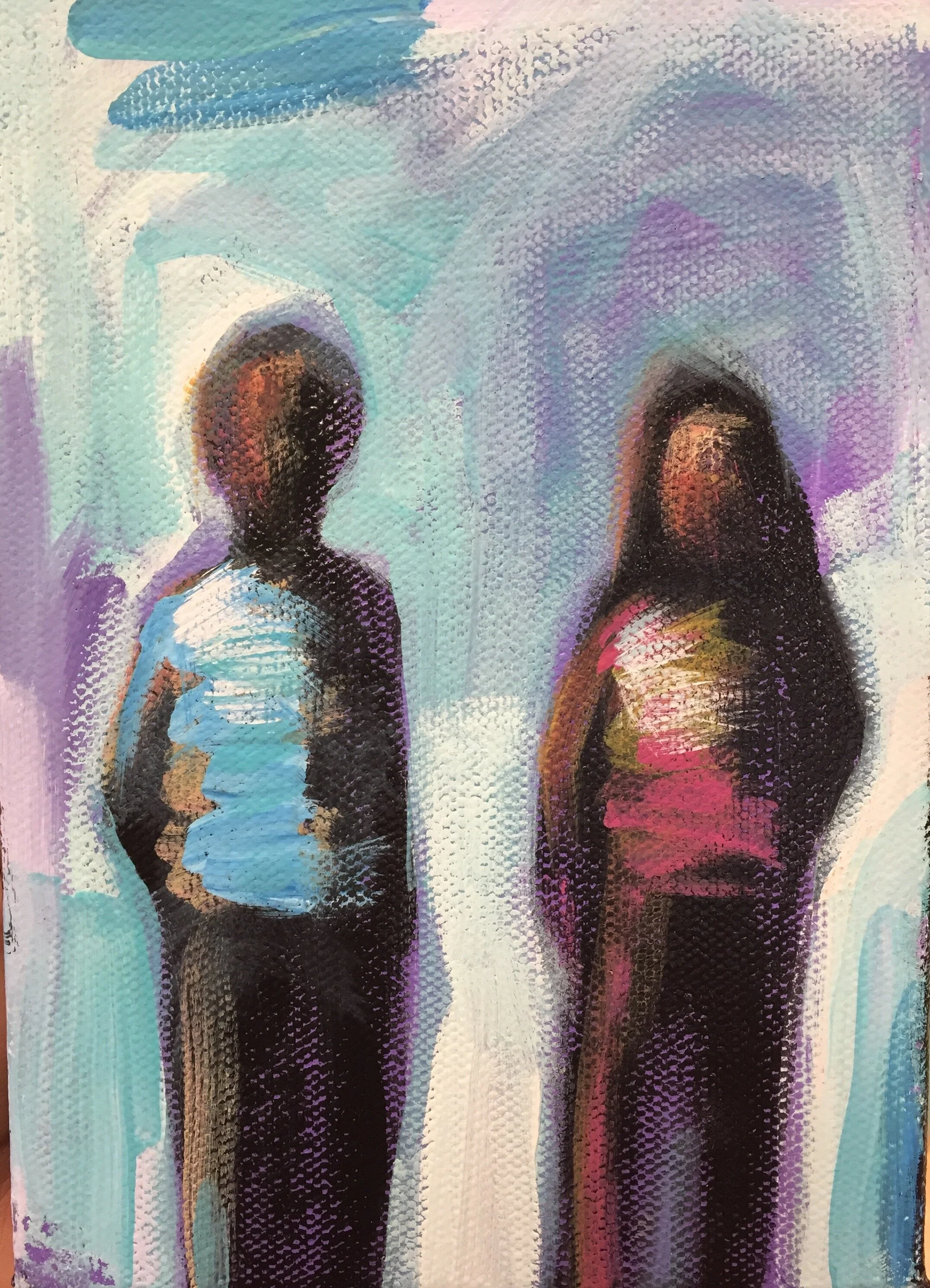 Art Club _mixed-media-on-canvas_10x8 inches SOLD