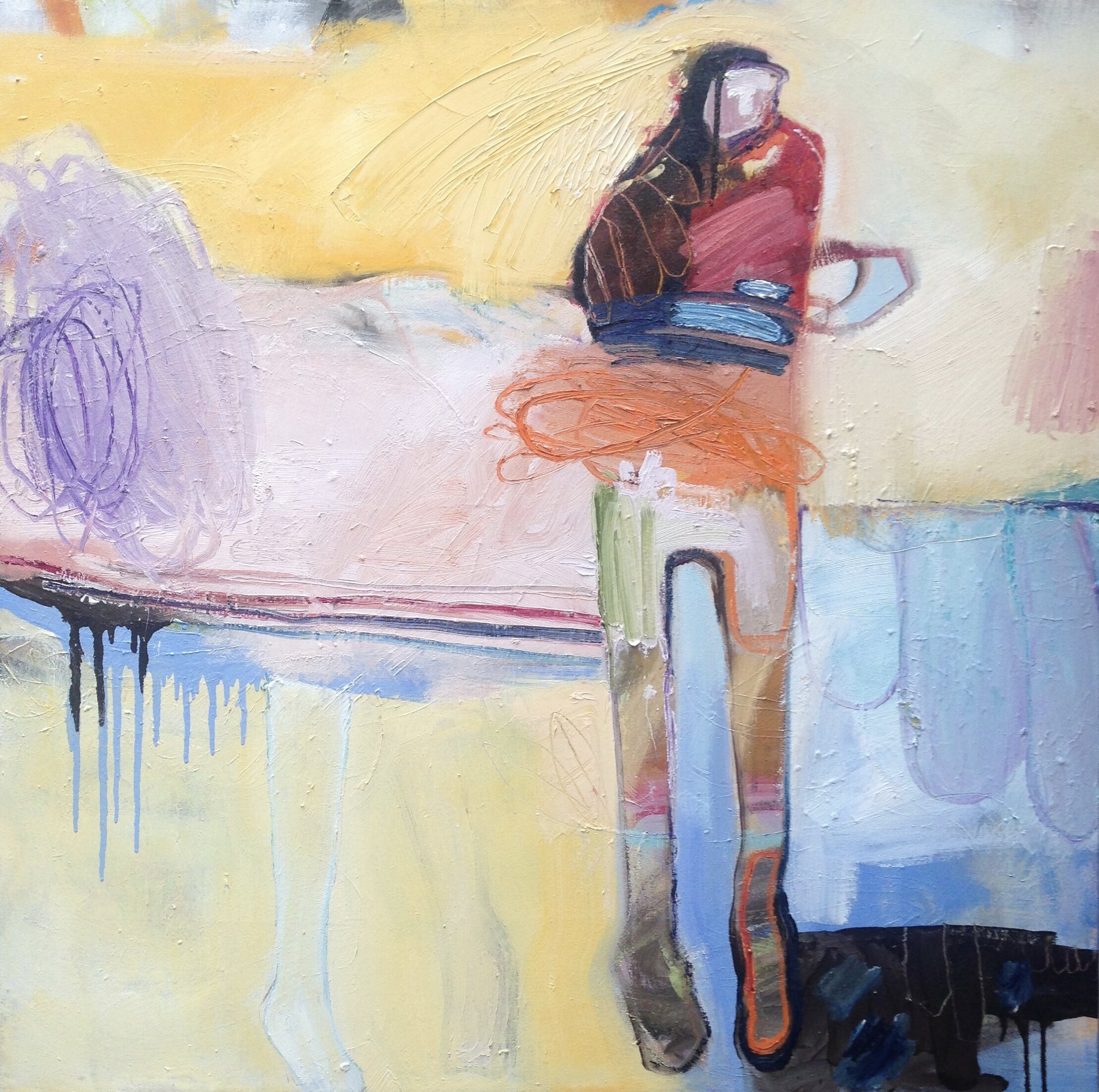 Inner Question__Mixed Media on Canvas_48x48inches_