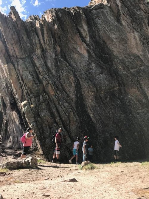 A day hike with the families at Fort Lewis College.