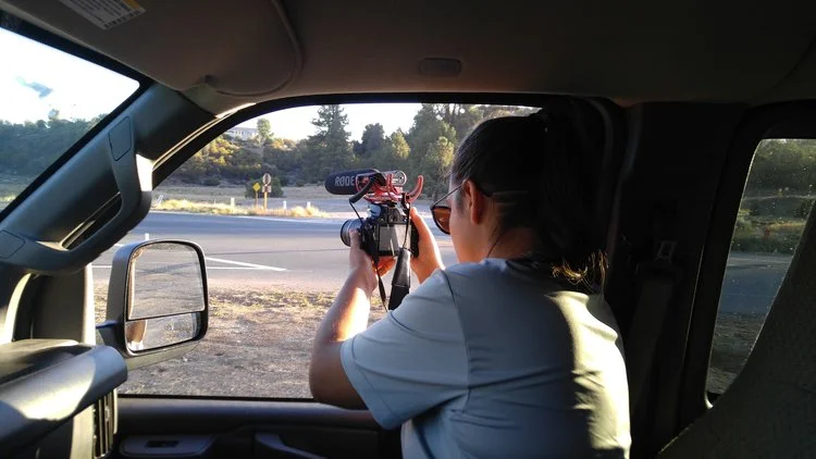 Our famous guide, Madi Lewis, becoming the next big Hollywood producer! Garner Valley, CA.