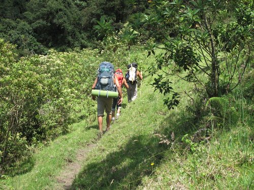 Backpacking in the Riobomba region of Ecuador to spend a few days rock climbing.