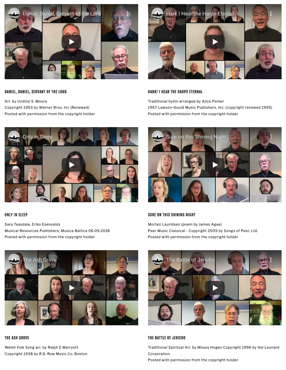 Spring 2021 virtual concert