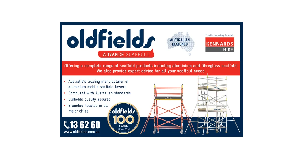 OLDFIELDS ADVANCE SCAFFOLD ADVERT