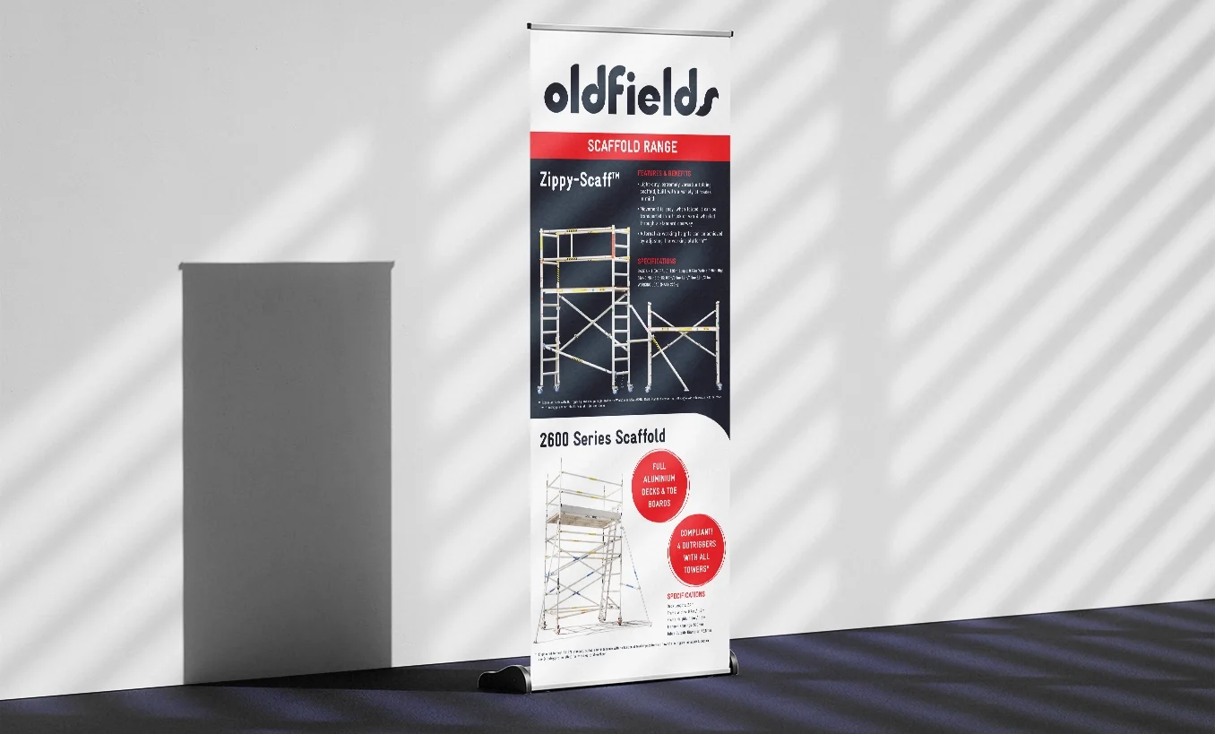 OLDFIELDS PULL UP BANNER