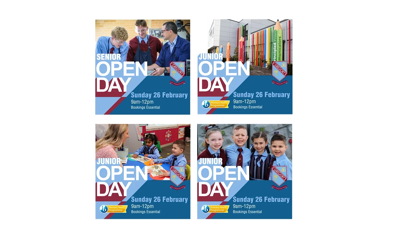 ST GREGORY'S COLLEGE OPEN DAY SOCIAL MEDIA