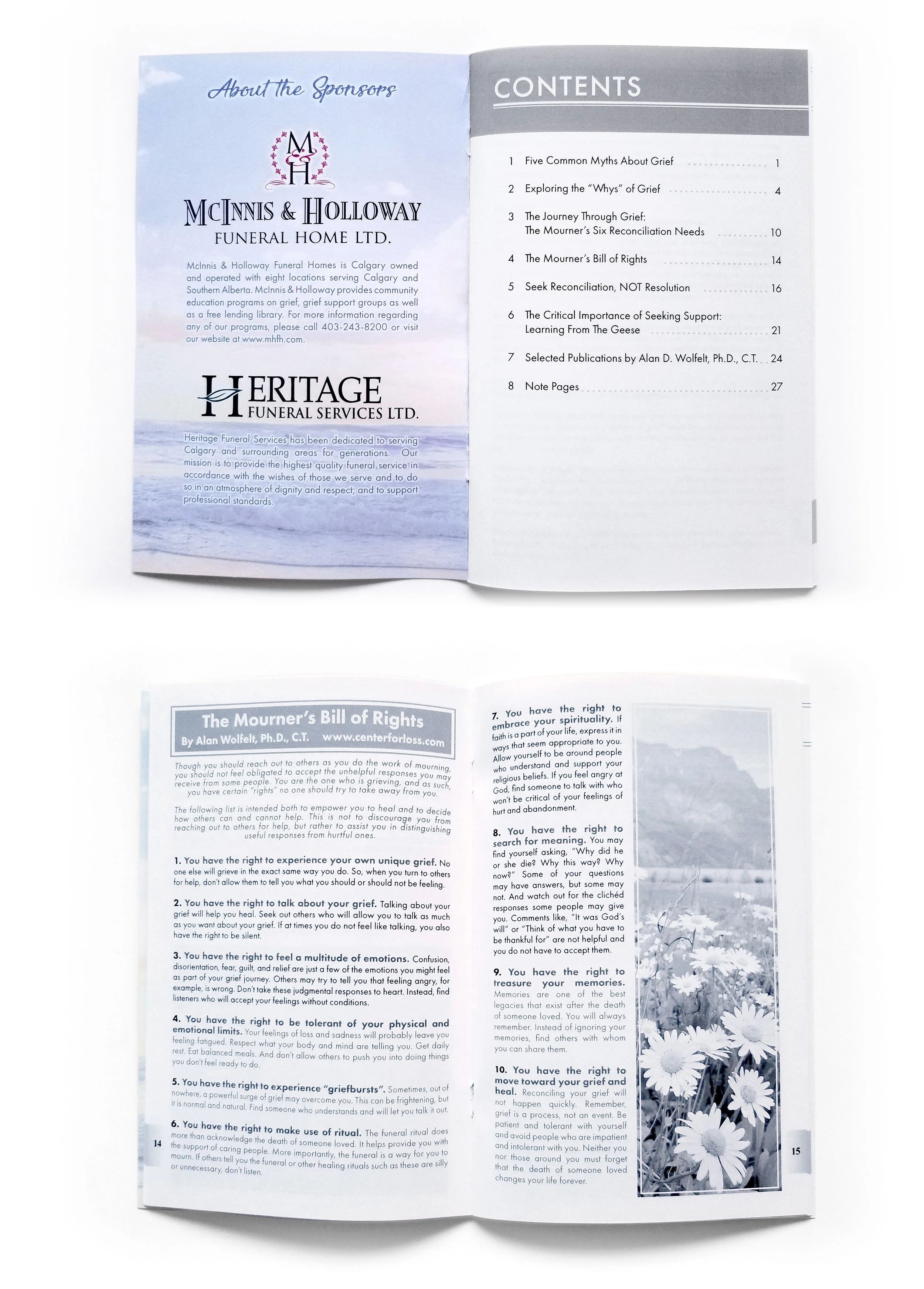  The covers are printed in full colour, but the body of the booklets are printed in black and white. 