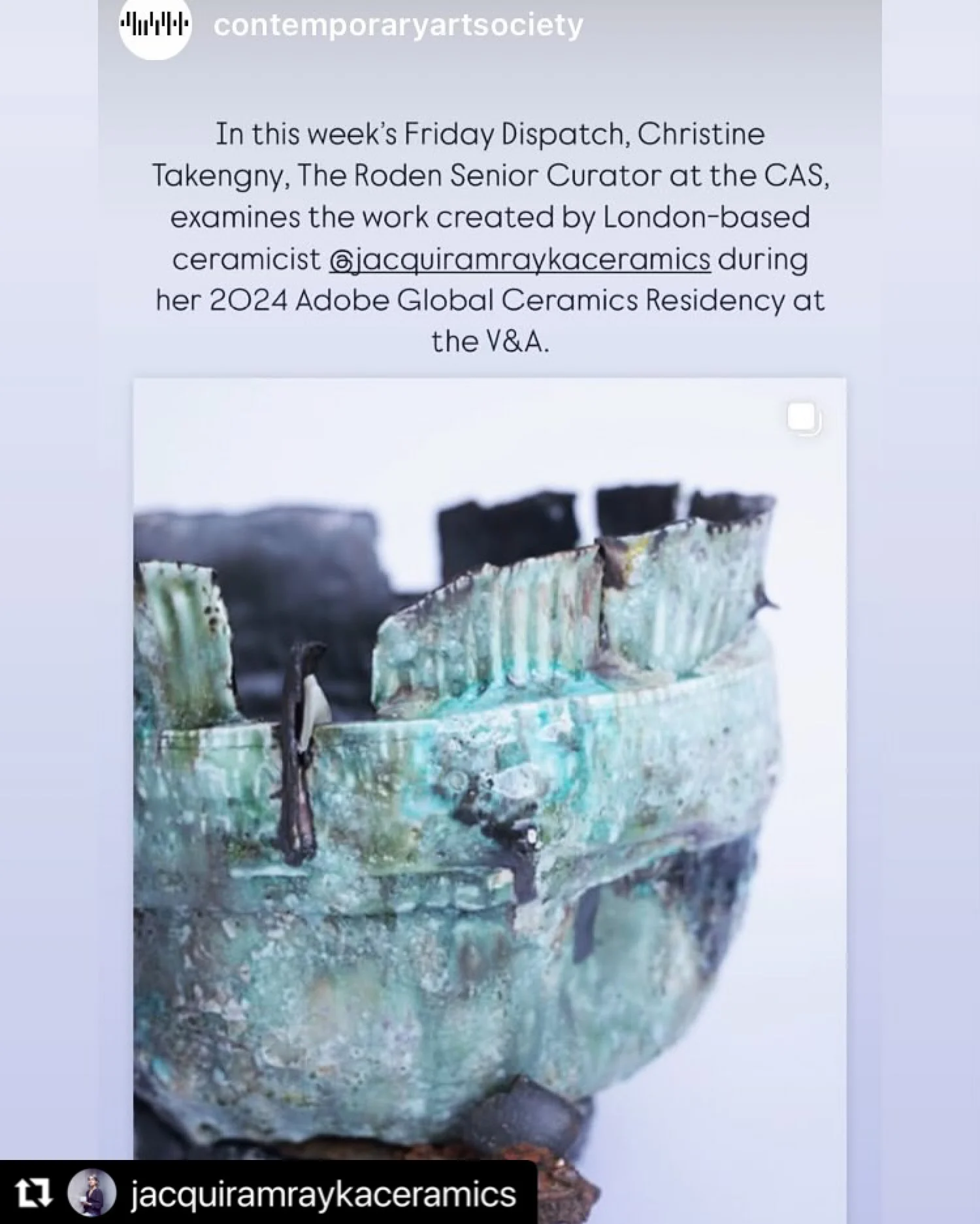 Contemporary Art Society- The politics of porcelain: Jacqui Ramrayka revisits Britain’s colonial past