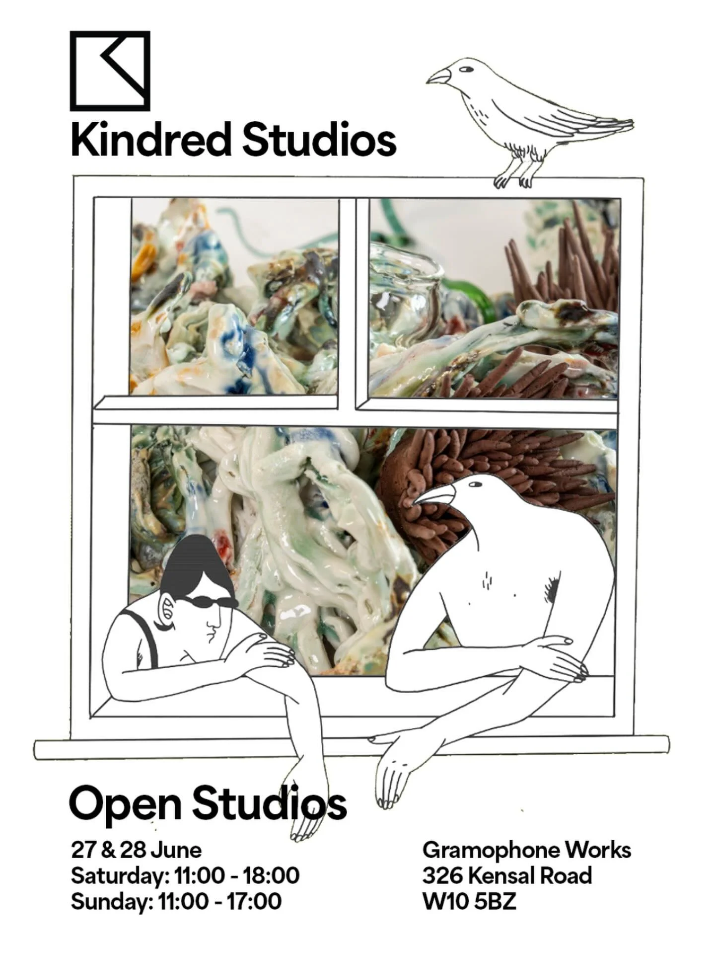 I&rsquo;m so thrilled to be participating in Kindred Studios&rsquo; open weekend- please visit me on the third floor! They&rsquo;ll be so much going on over the two days- check out @kindredstudiosartists for more information and to book a free spot o