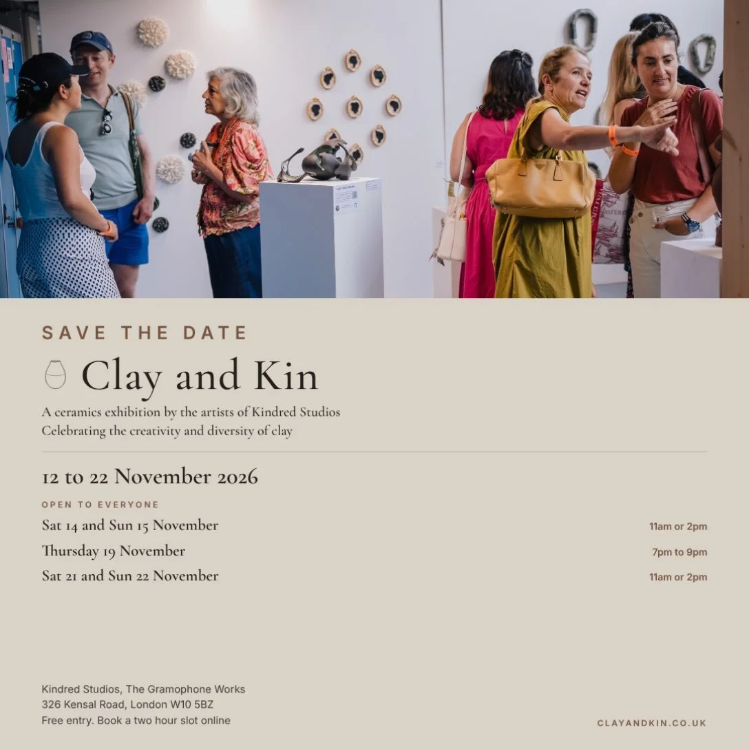‼️Save the date!‼️

Very happy to be exhibiting in &lsquo;Clay and Kin&rsquo;, a ceramics exhibition by the artists of Kindred Studios. Forty two of us are showing together for the first time, celebrating the creativity and diversity of clay- please 