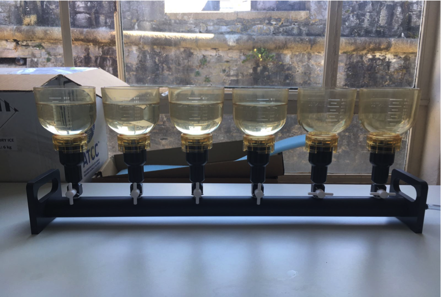 Preparing water samples in the lab. Photo: Fenella Wood