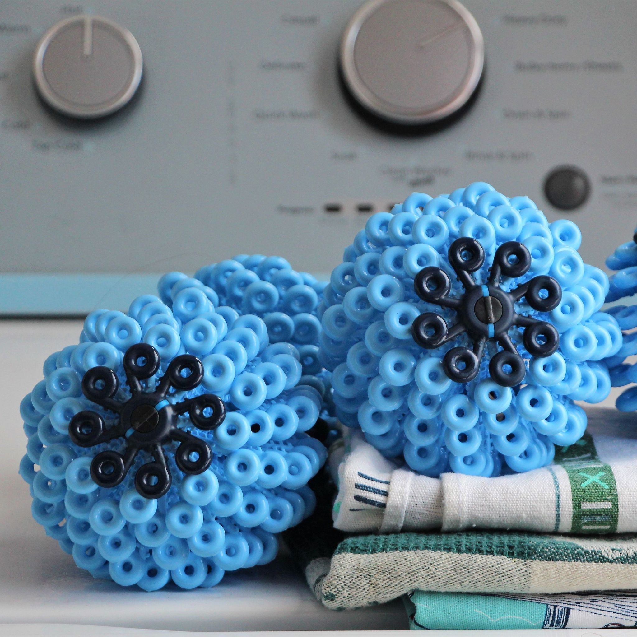 The Cora Ball, which captures microfibres from the wash, that can be found on CaliWoods’ website. Photo: CaliWoods