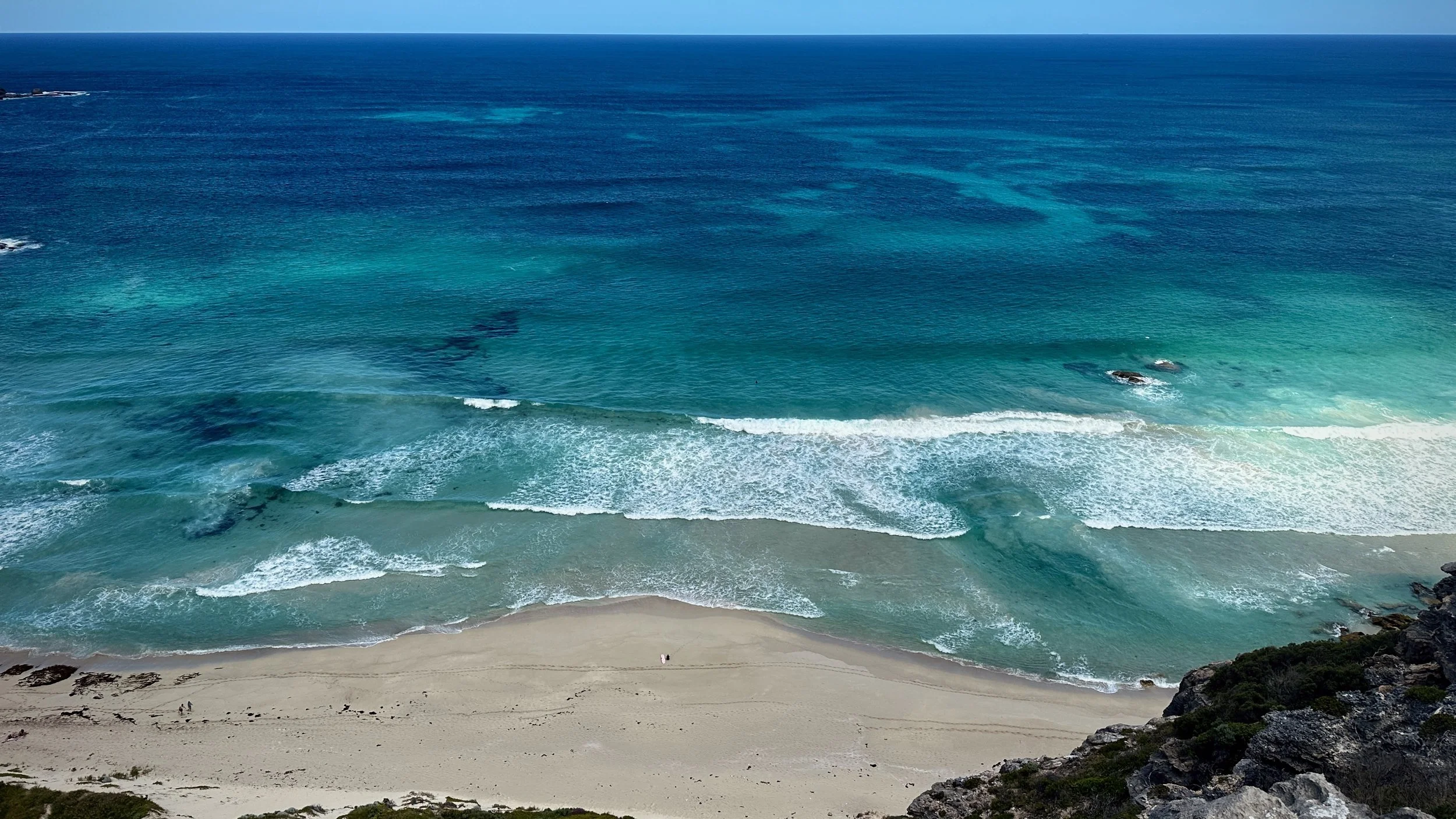 Aerial view of the Indian Ocean in Western Australia