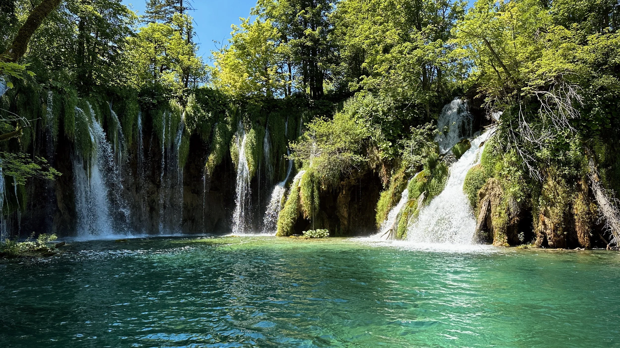 Waterfall in Plitvice Lakes National Park in Croatia