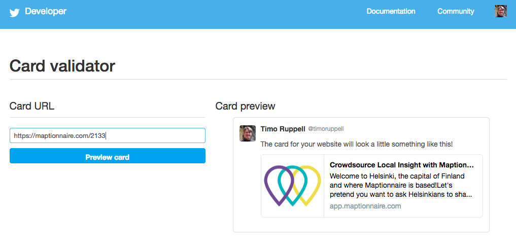 Twitter’s preview tool