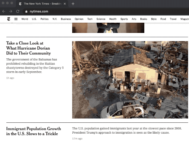 nytimes-immersive-story-hurricane-dorian-front-page.gif